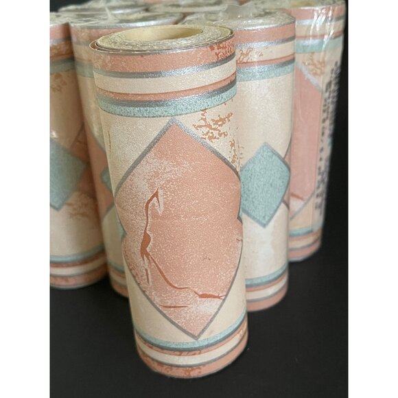 Wallpaper Border Southwestern Geometric Design 9 Rolls=48.6 Yards Vintage *READ* - Picture 4 of 15